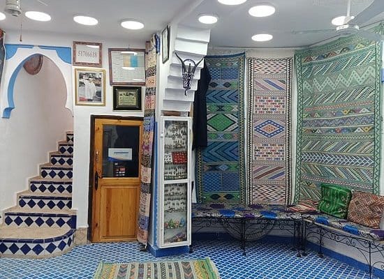 market of medina in bleu city morocco