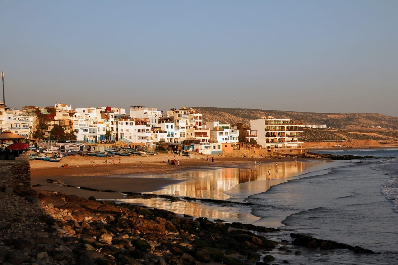 agadir taghazout view at night