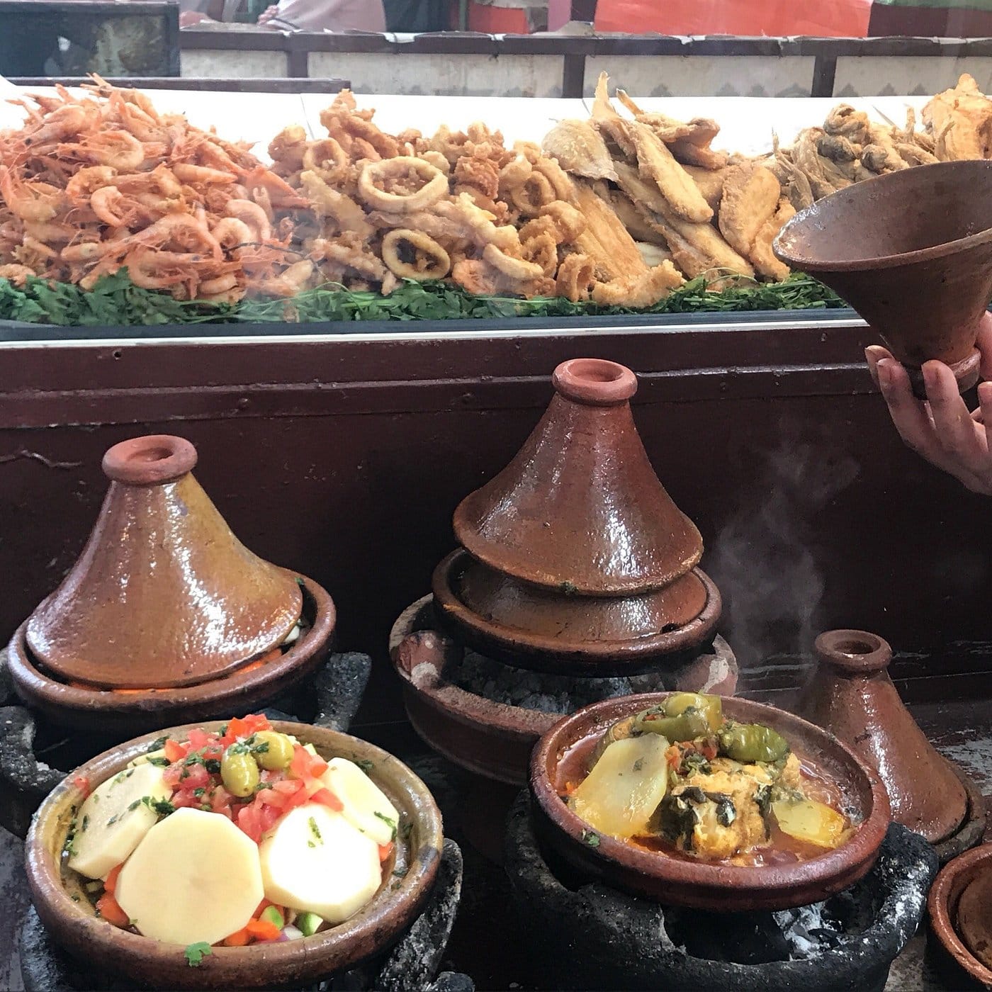 moroccan tajine in souk el had agadir