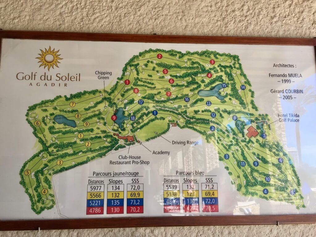 golf in agadir morocco - a map plan of golf du soleil