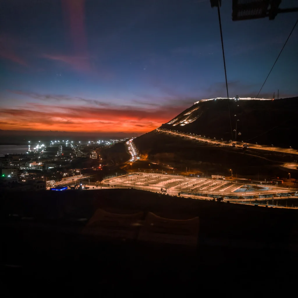 telepherique agadir a beautiful view of sunset