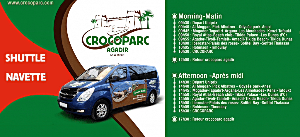 Private Transportation to Crocoparc Agadir