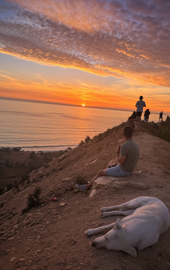 beautiful sunset in taghazout skatepark